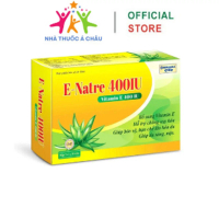 E-Natre 400IU bổ sung Vitamin E, dầu hoa anh thảo đẹp sáng da - 30 viên [E-Natre 400 IU Xanh]