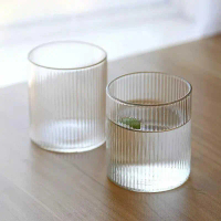 Purplepure Gelas Unik Kopi Teh Minuman Borosilicate Glass 300ml KT011 Minum Bayi Mug Susu Anti Tumpa