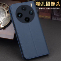 Luxury Genuine Leather Flip Phone Cases For Vivo X100 X90 X80 X70 X60 Pro +plus Leather Half Pack Phone Cover Case Shockproof