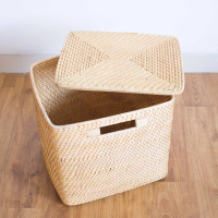 Uwitan Box Rotan M - Storage Box Wadah Penyimpanan Dokumen Ukuran Medium Besar Jumbo Serbaguna Aesth