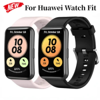 Silicone strap for Huawei Watch Fit Original Smart watch replacement Huawei Fit watch wristband for Huawei Watch Fit new Correa