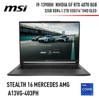 แล็ปท็อป MSI Stealth 16 AMG A13VG-403PH/16 นิ้ว UHD OLED/Intel Core i9-13900H/32GB RAM/2TB SSD/NVIDI