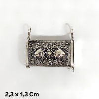 Liontin Mainan Kalung Blandong Box Kotak Jimat Jawan Bunga Perak Silver Bali Asli 925 Pria Wanita Co