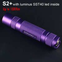Convoy Purple S2+ Flashlight with SST40 Led Linterna Flash Torch 1800lm Lantern 18650 Fishing Camping Work Light Bicycle Latarka