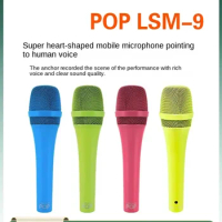 LSM-9 Colorful Handheld Moving Coil Microphone Professional Karaoke Live Broadcast Computer Cellphone Microphone
