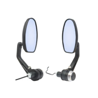 68UF 2pcs Universal Bar End Rear Mirrors Adjustable Motorcycle Scooter LED Turn Signal Rear View Mirror Side Reflector Mirror