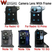 New For Redmi Note 10s Back Camera Frame For Xiaomi Redmi Note 10 5G Rear Camera Lens+Rear Camera Frame For Redmi 10 Camera Lens