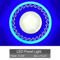 Golden LED LAMPU DOWNLIGHT LED 2 WARNA DOWNLIGHT PANEL LIGHT - 3W+3W B+P