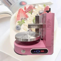 Semi Automatic Birthday Cake Smoothing Coating Machine Cakes Plastering Cream Coating Filling Machine Cooking Appliance