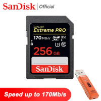 SanDisk Extreme Pro SD Card 128GB 64GB 32GB 512GB 256G 1TB SD 128gb Flash Memory Card SD U3 4K V30 Cards SDXC SDHC for Camera