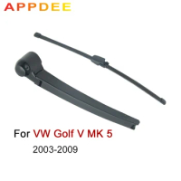 APPDEE Wiper 13" Rear Wiper Blade &amp; Arm Set Kit For VW Golf V MK 5 2003 2004 2005-2009 Variant Windshield Windscreen Rear Window