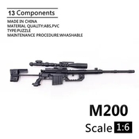 1/6 M200 Sniper Rifle Gun Coated Plastic Military Model Accessories For 12" Action Figure Display Collection