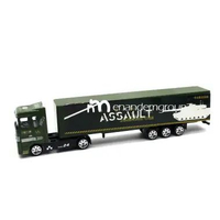 Diecast Miniatur Mainan Mobil Truk Kontainer Pemadam Trailer Metal Militer