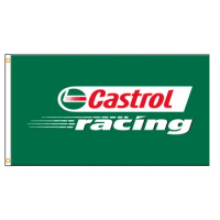 Castrol Racing Flag 3x5ft Polyester Single-sided Printing Motorsport Decoration Flag Motorcycle Racing Banner