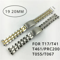 19 20mm Watches Accessories Stainless Steel Bracelet for TISSOT T461 T17 Series Strap Men Watch Band Safe Buckle Wristband