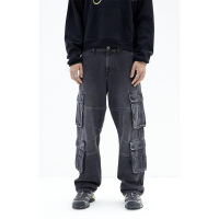 PacSun Men S Black Wash Baggy Cargo Jeans