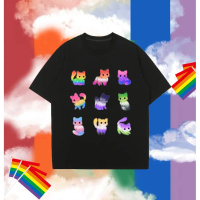 COD เสื้อยืด LGBT Rainbow Flag | Pride Month  | สีรุ้ง Unisex Cotton  ใส่ได้ทั้งชายหญิง | S-5XL