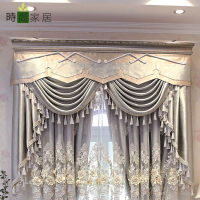 【時尚家居】歐式高檔浮雕繡花窗紗 成品布紗一體 簡約客廳臥室 雙層遮光窗簾 免運 可定製 工廠現貨
