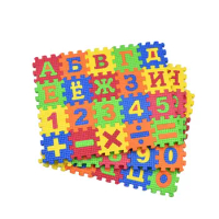 60 Pieces Puzzle Play Mat Alphabet Number EVA Foam Mat Crawling Mat for Baby