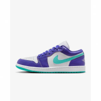 【NIKE 耐吉】AIR JORDAN 1 LOW SE 男鞋 休閒鞋 運動鞋 AJ1 喬丹 白紫綠(HJ9013550)