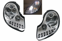 大禾自動車 雙色燈眉 LED方向燈 類R8 魚眼 晶鑽大燈 適用 PORSCHE 986 BOXSTER 996