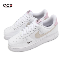 Nike 休閒鞋 Wmns Air Force 1 07 女鞋 白 米白 粉紅 AF1 小勾 HF9992-100