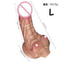 Male Muscle Soft Co ck Realistic Strapon Big Dildos Skin Feel Pe nis Double Silicone Suction Cup Di