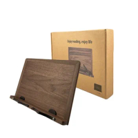 kawaii desk accessories High grade walnut wood Reading rack wooden book stand book accessories book holder stand porta livro