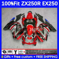Fairing For KAWASAKI NINJA EX250 ZX250 ZX EX 250 R 250R 10No.159 red glossy ZX250R 08 09 10 11 12 2008 2010 2011 2012 + Decal