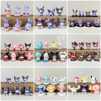33style Sanrio Cinnamoroll Toys Action Anime Figures Cinnamoroll Set Cartoon Kawaii Tabletop Decoration Room Ornament Kids Gifts