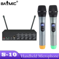 AOSHEN S-10 Family Party Karaoke Wireless Microphone System For KTV TV Computer BT Speech