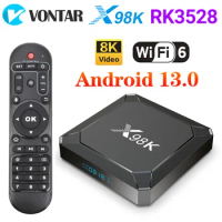X98K TV Box Android 13 with Rockchip RK3528 Quad Core Cortex A53 Support 8K Video 4K@60fps H.265 Wifi6 Set Top Box X98 2G16G 4G3