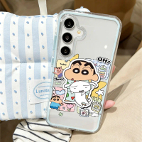 เคสแบบถุงลมสองสีลายการ์ตูน Crayon Shinchan สำหรับ Samsung รุ่น A06/M06/F06 /A07 4G /S25 Ultra /S25 F