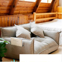 懶人沙發雙人榻榻米臥室小戶型網紅款沙發簡易可摺疊多功能沙發床 卡布奇諾