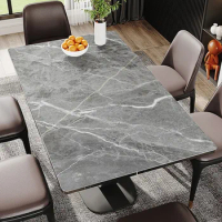 IG Marble Dining Table Mats Waterproof Oil-proof No-wash Anti-scalding Soft Mat Modern Style PVC Coffee Table Dining Table Mats