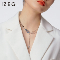 ZENGLIU設計師火鍋系列火焰項鏈女小眾設計毛衣鎖骨鏈2021年新款