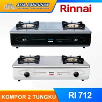 Rinnai Kompor Gas Gas 2 Tungku RI-712 Hitam/Putih Putih