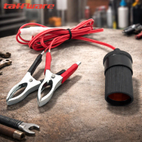Taffware Terminal Clip On Aki Mobil ke Soket Lighter 12V 2A A3381 Adaptor Lubang Korek Api Jepit Aki