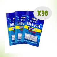 【SUNTORY 三得利】魚油 DHA＆EPA+芝麻明E 30日 (4錠 X 30包) (隨機加贈隨身包x1)