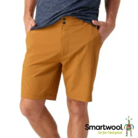 【SmartWool】男 Merino 美麗諾羊毛運動型8吋彈性短褲.透氣控溫抗菌/SW017099-L40 狐狸褐