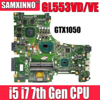 GL553V Notebook Mainboard CPU I5 I7 7th Gen for ASUS GL553VE GL553VD GL553VW GL553V ZX53V Laptop Motherboard GTX1050-V2/V4 GPU