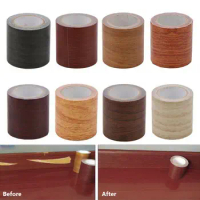5M/Roll Realistic Wood Grain Repair Adhensive Duct Tape Floor Furniture Renovation Skirting Line Sticker Home Decoration