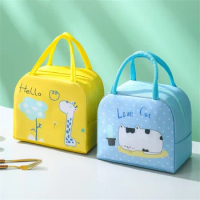 Children Cartoon Lunch Bag Portable Insulated Thermal Bento Lunch Box Handbag Picnic Food Fresh Cooler Pouch For Women Girl Kids