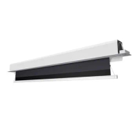 Plutussa 100" ~ 120" Ceiling-Recessed Electric ALR Screen for Ultra Short Throw Projectors
