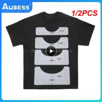 1/2PCS T-Shirt Alignment Ruler For Guiding T-Shirt Design Fashion Rulers With Size Chart Drawing Tem