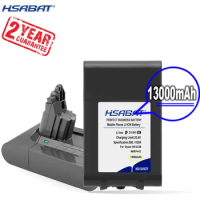 New Arrival [ HSABAT ] 13000mAh Replacement Battery for Dyson V6 DC58 DC59 DC61 DC62 DC74 SV09 SV07 