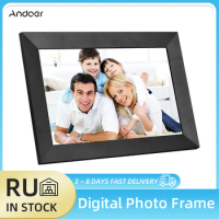 Andoer 8" 10.1" Smart WiFi Photo Frame 1280*800 Digital Picture Frame IPS Touch-screen 16GB Storage Auto Rotation APP Control
