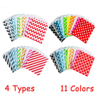 25pcs/bag Gift Bags Paper Pouch 11 Colors Paper Food Safe Bags Birthday Wedding Party Favors Gift Bags Paper Packing for Guests