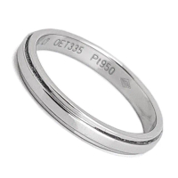 【Cartier 卡地亞】PT950鉑金-DAmour wedding band 女用婚戒戒指47號(展示品)