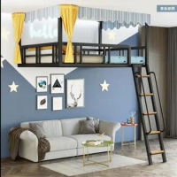 Hanging loft bed Loft bed to save space iron overhead bed double bed